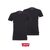 2pk Levis Solid Crew T-Shirt Jet Black Large 